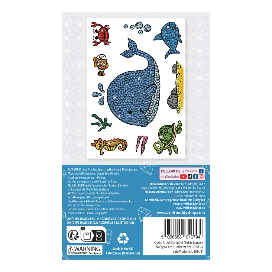 Craft Buddy Crystal Art Under The Sea stempels A6 11 stuks