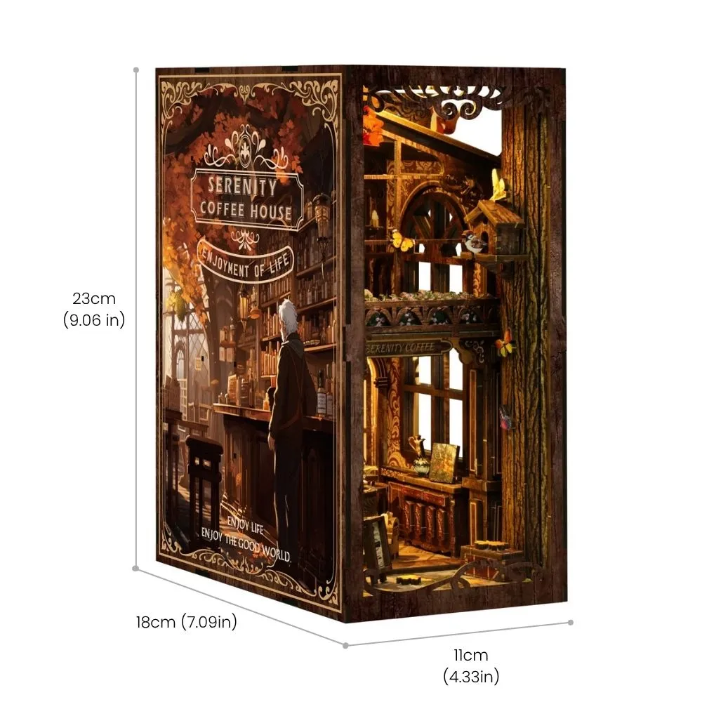 Figured'Art Koffiehuis Serenity book nook 23x18x11 cm led
