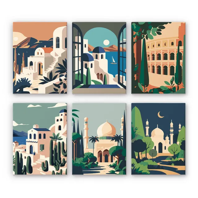 Figured'Art Mini Serie Mediterrane Dromen schilderen op nummer 15x20cm