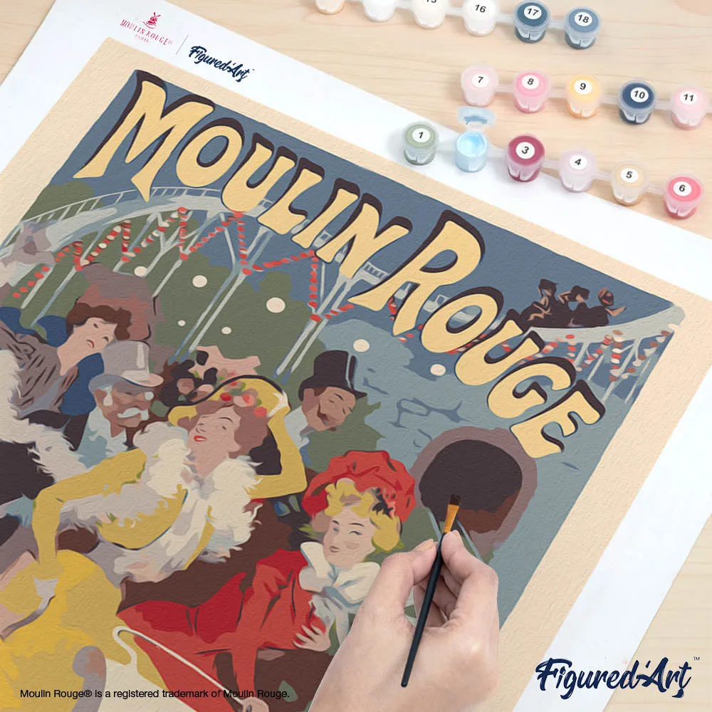 Figured'Art Moulin Rouge-affiche Nieuwe achtbanen schilderen op nummer 40x50cm