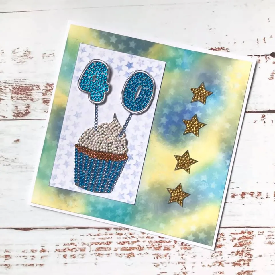 Craft Buddy Crystal Art Cute Cupcakes stempelset A6
