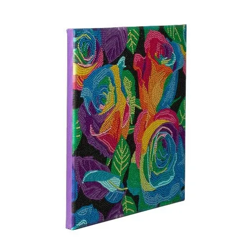 Craft Buddy Crystal Art Rainbow Roses canvas 30x30 cm