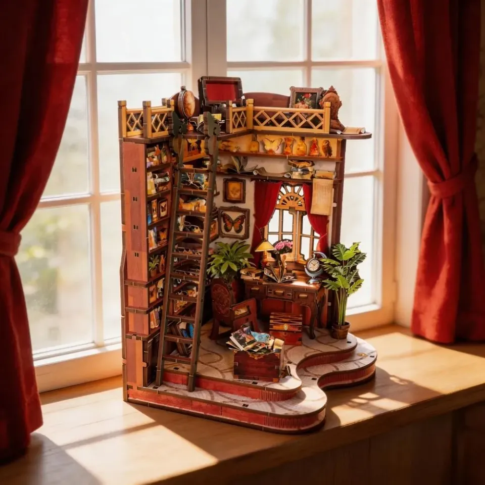 Figured'Art Kronkelsteegje Bibliotheek miniatuurhuisje LED 260-delig
