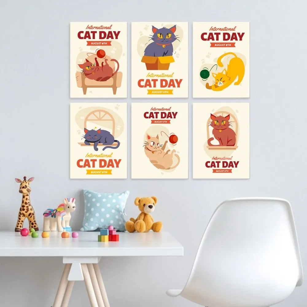 Figured'Art Mini Serie Kattendag schilderen op nummer 15x20cm 6 stuks