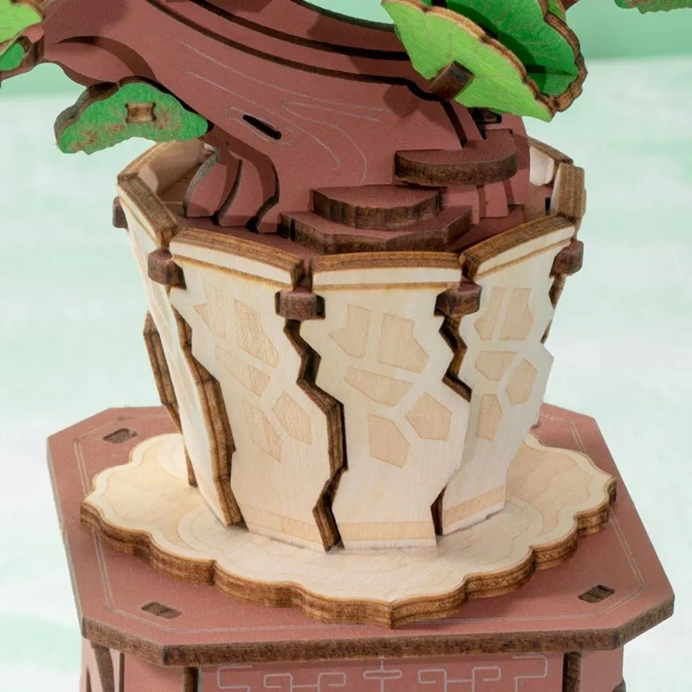 Figured'Art Altijdgroene Pijnboom Bonsai 3D puzzel 115-delig groen