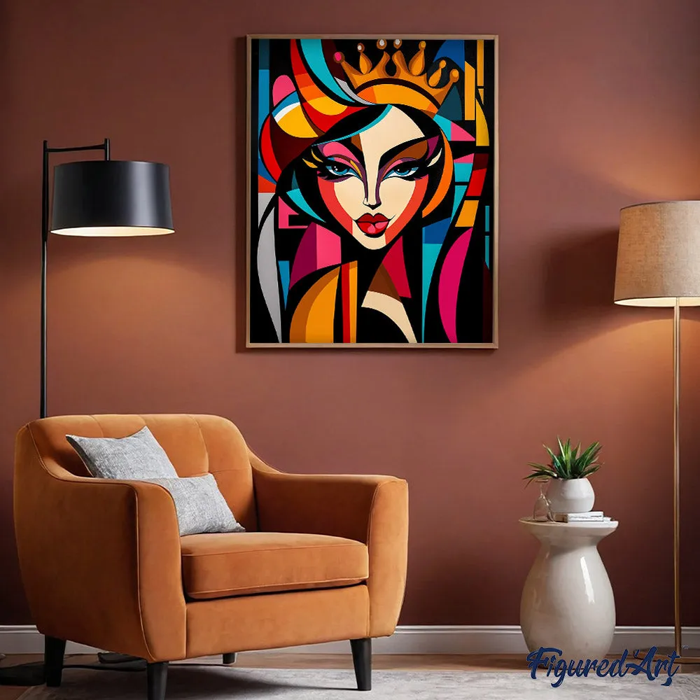 Figured'Art Gedurfd Abstract Koningin schilderen op nummer 40x50 cm pop art