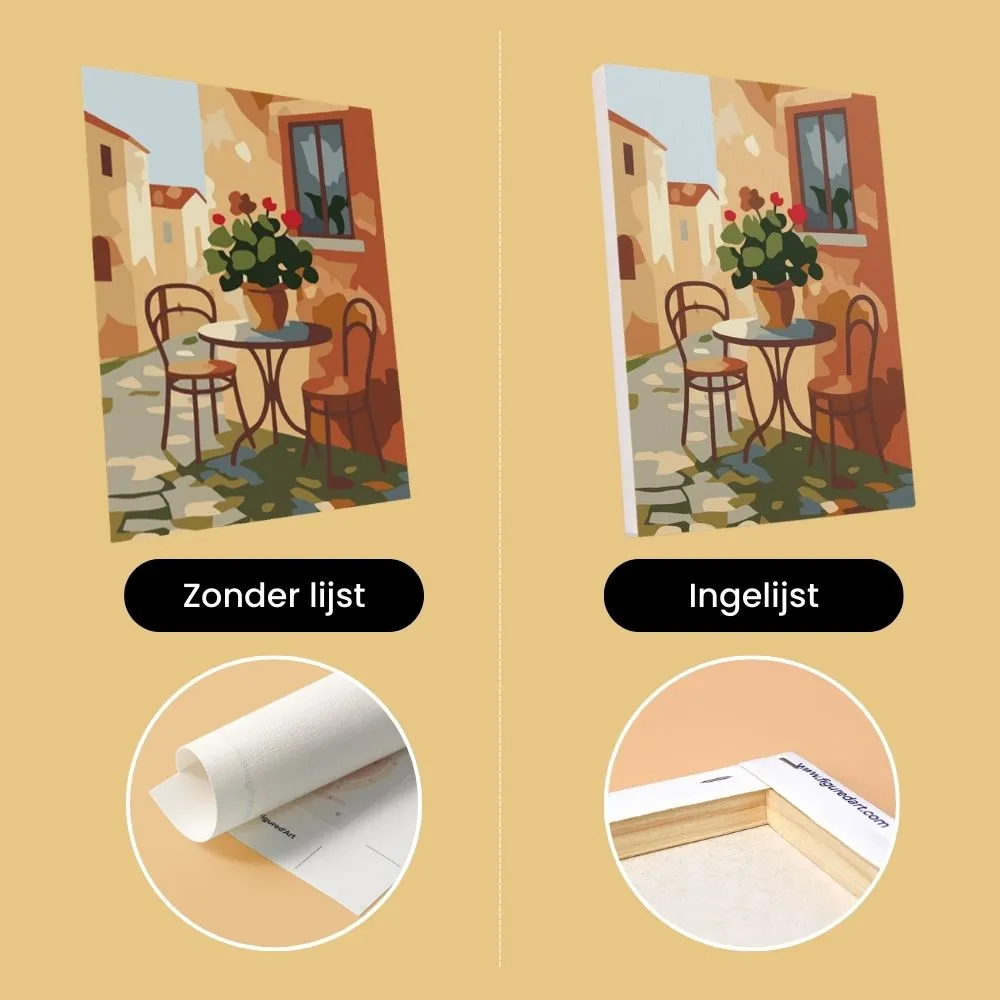 Figured'Art Italiaans Platteland mini schilderen op nummer 15x20cm 6 stuks
