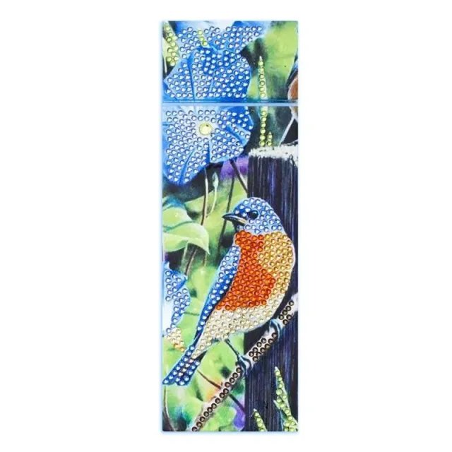 Figured'Art Vogel diamond painting pennenhouder 21x7x3cm steentjes