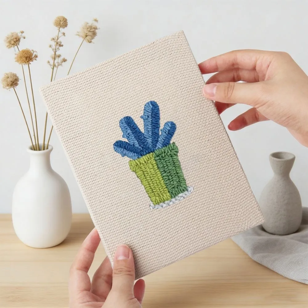 Figured'Art Blije Planten 2 punch needle set 4 stuks planten