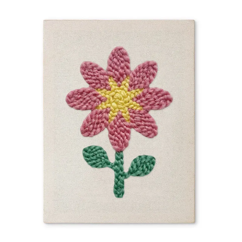 Figured'Art Lente Bloemblaadjes punch needle pakket 20x30cm katoen