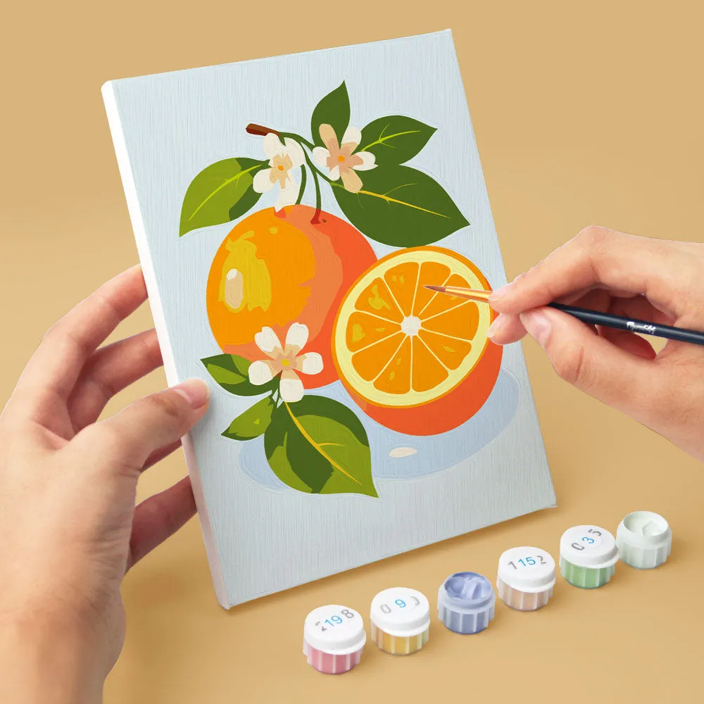 Figured'Art Tuinfruit mini schilderen op nummer 15x20cm 6 stuks fruit