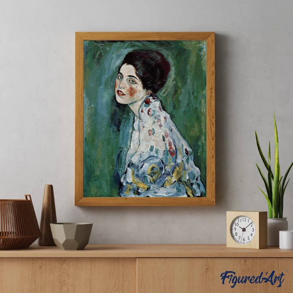 Figured'Art Portret van een dame Klimt diamond painting 40x50cm