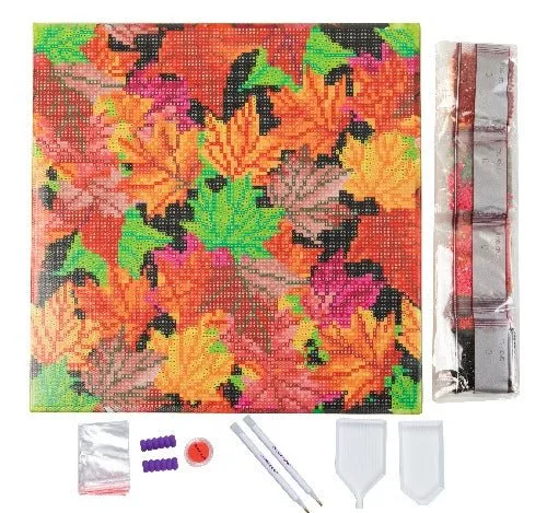 Craft Buddy Crystal Art Falling Leaves canvas kit 30x30 full crystal