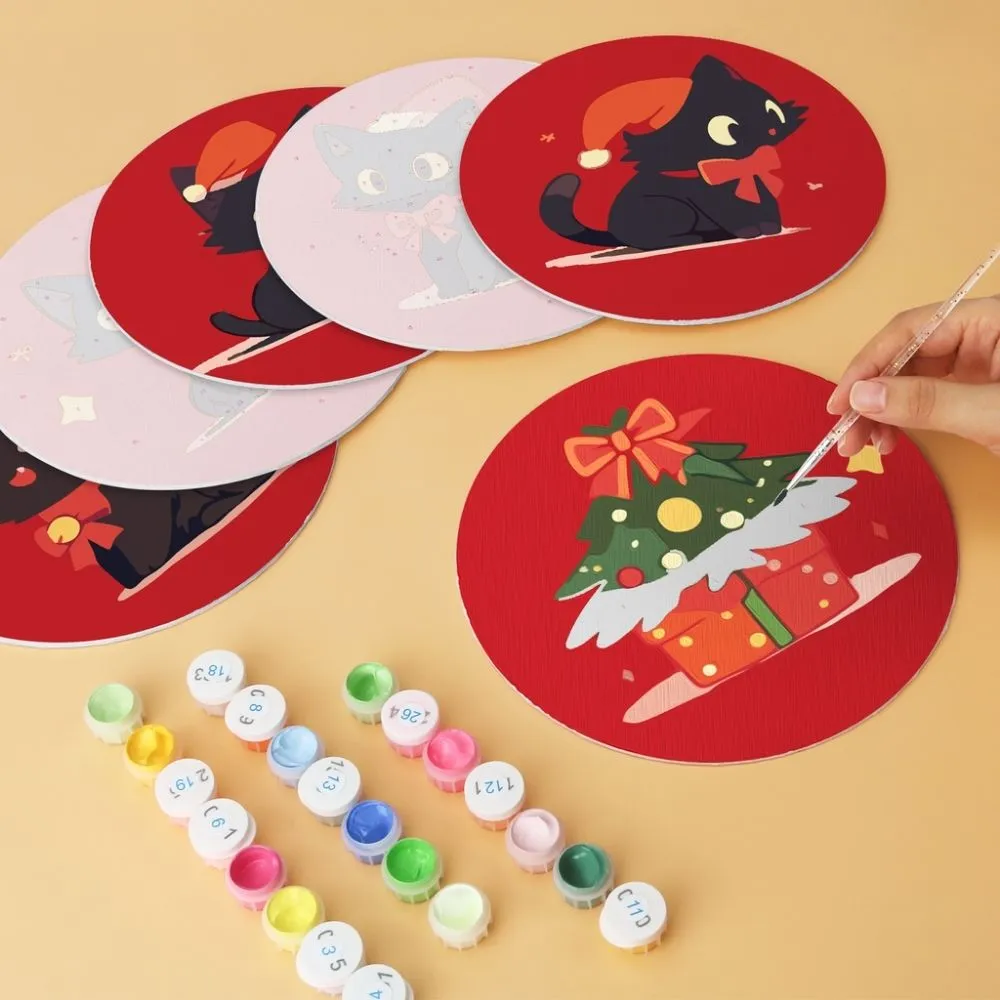 Figured'Art Mini Maretak en pootjes schilderen op nummer Ø20cm 6 stuks
