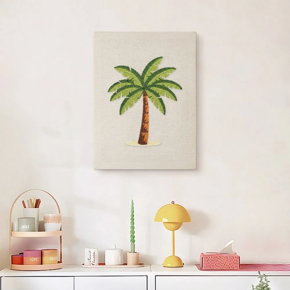Figured'Art Palmen Paradijs punch needle pakket 20x30cm katoen
