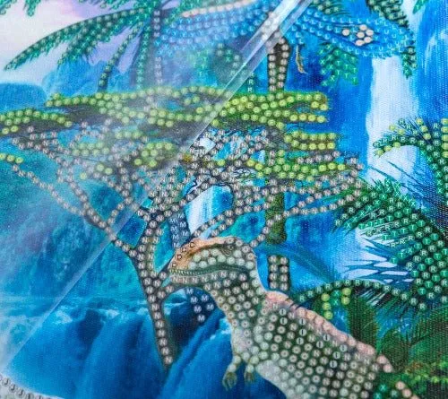Craft Buddy Crystal Art Jurassic Jungle canvas 30x30cm dino