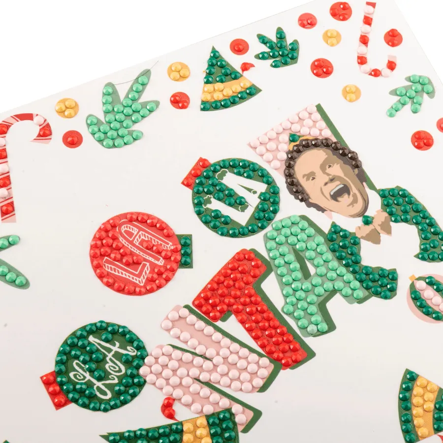 Craft Buddy Crystal Art Buddy the Elf kaartkit 18x18cm Kerst
