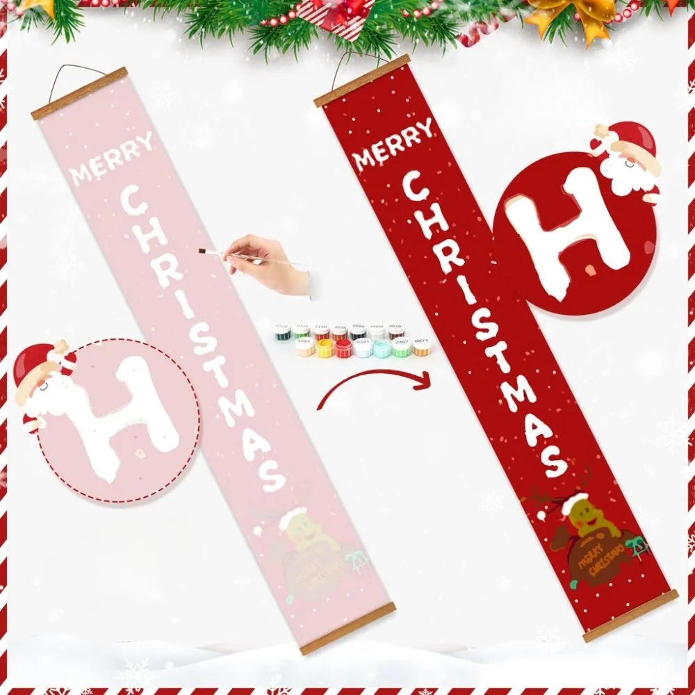 Figured'Art Stille Nacht deur banner schilderen op nummer 2x 20x120 cm