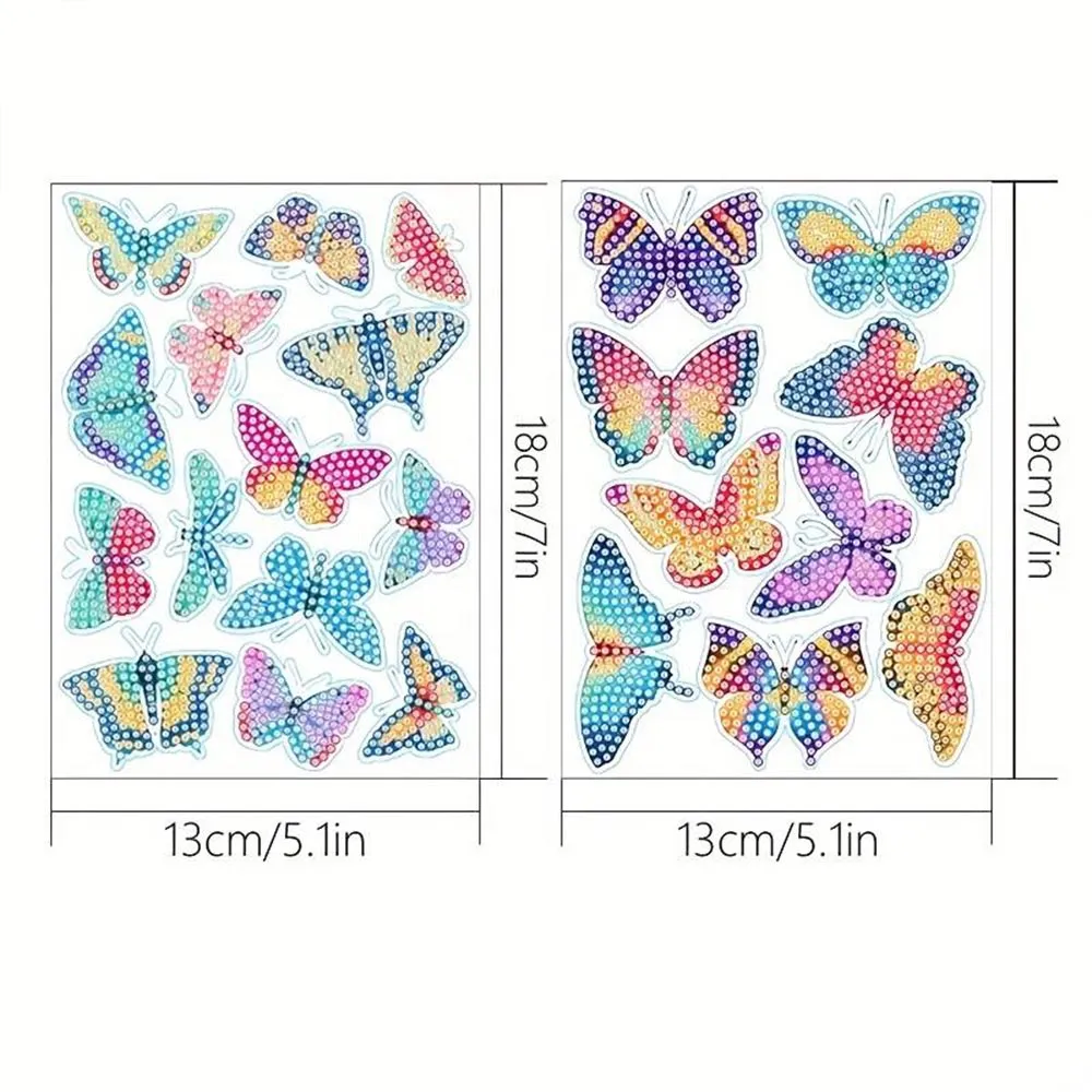 Figured'Art Vlinders diamond painting stickers 23 stuks 3cm rond