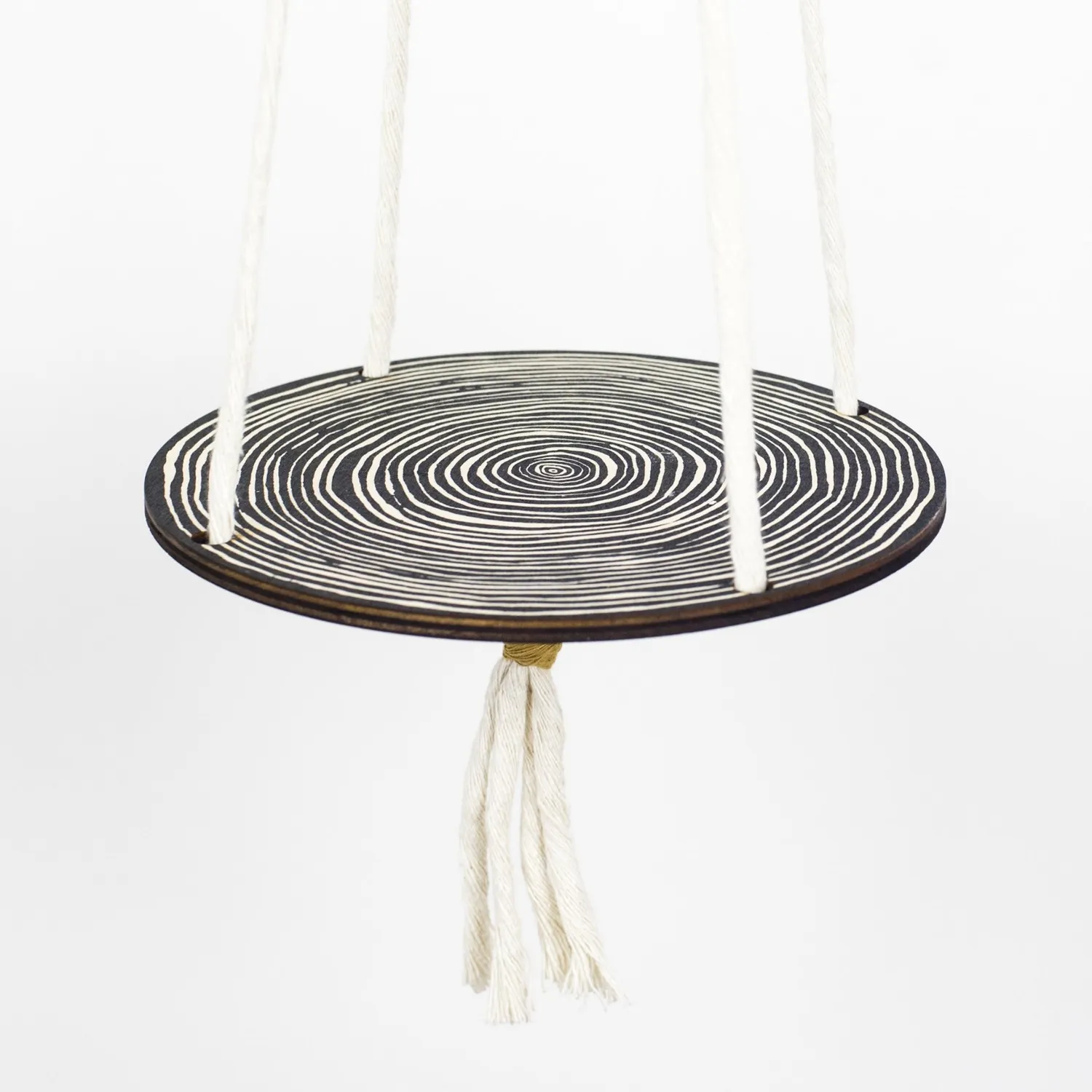 Studio Wald Plant Hanger hout 20 cm macramé 1 m