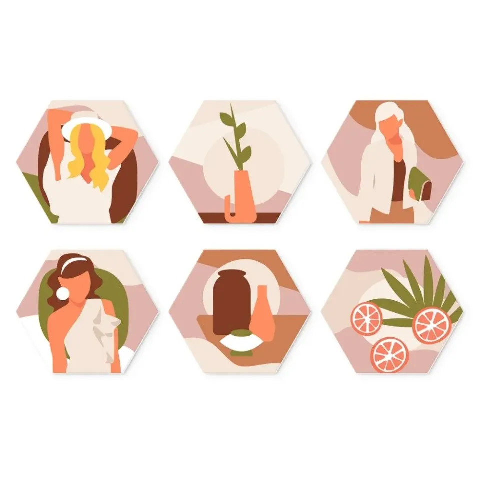Figured'Art Mini Serie Terracotta Muze Schilderen op Nummer 6 Stuks