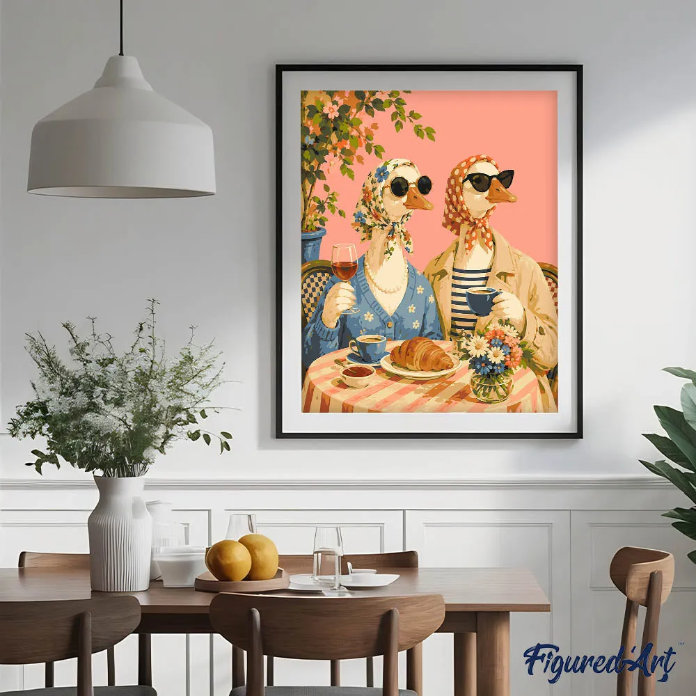Figured'Art Bloemen en Brunch schilderen op nummer 40x50 cm