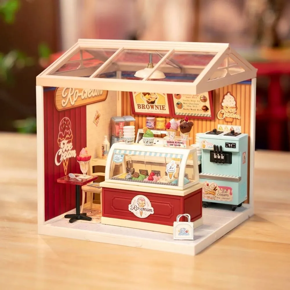 Figured'Art Smaakvol ijs DIY miniatuurhuisje 16cm ijswinkel