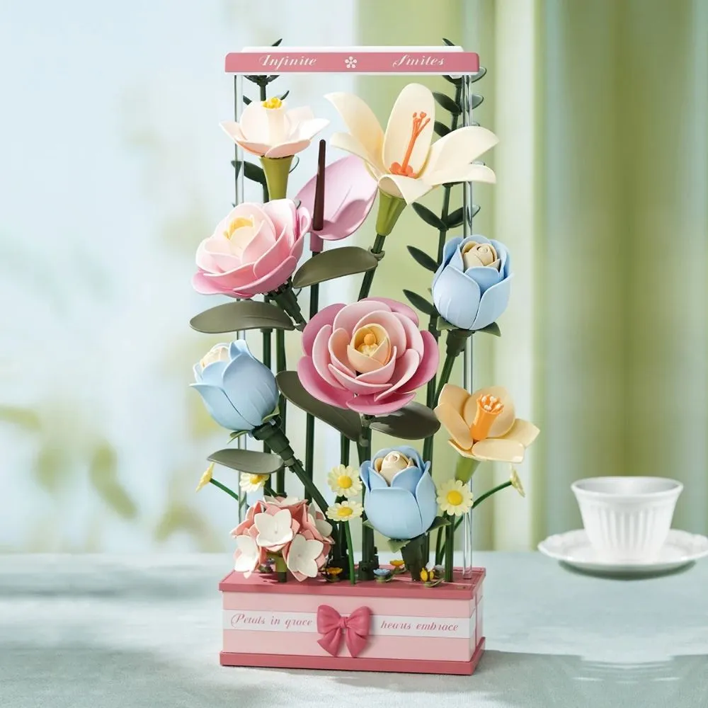 Figured'Art Bloeiende Boeketdoos 3D puzzel 26x24x46cm 263 stuks