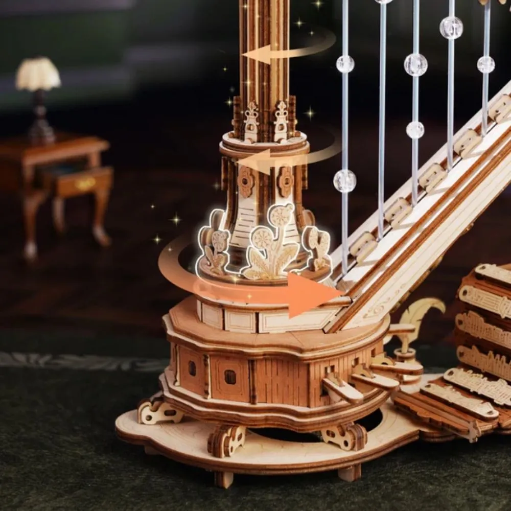 Figured'Art Magische Harp 3D puzzel muziekdoos 350 stukjes
