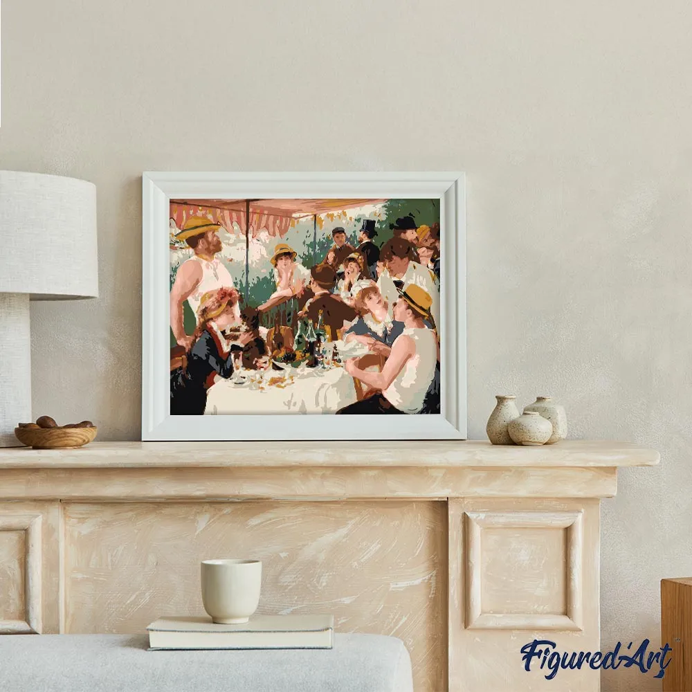 Figured'Art Lunch van de roeiers Renoir schilderen op nummer 40x50cm