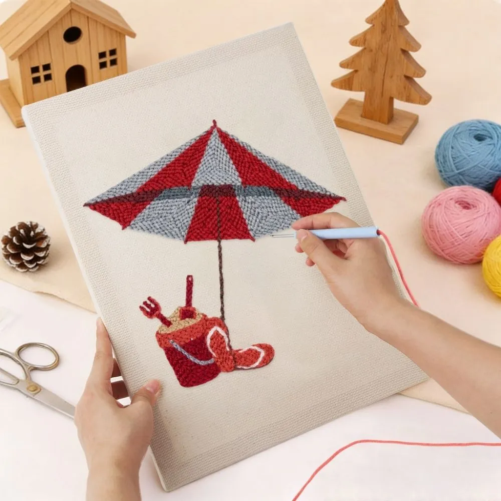 Figured'Art Punch Needle Zomer Sfeer borduurpakket 20x30cm met frame