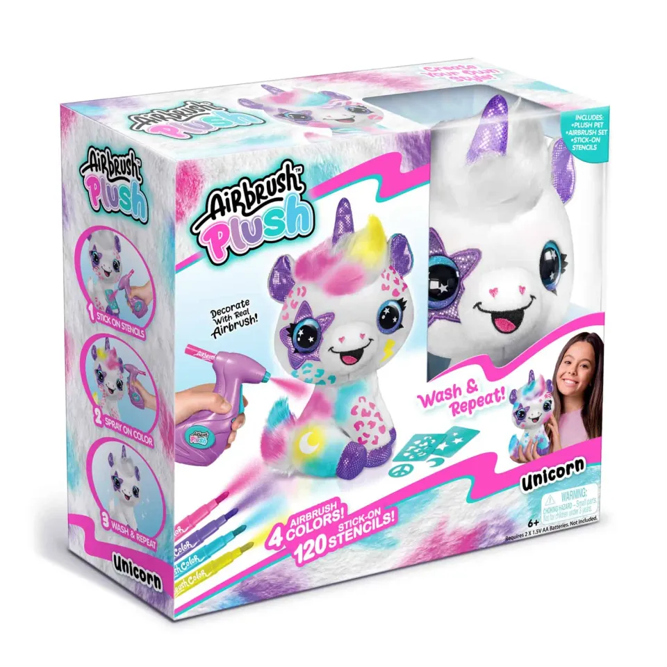 Canal Toys Airbrush Plush Unicorn knuffel washbaar