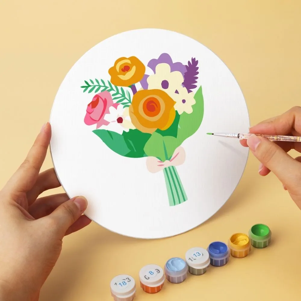 Figured'Art Mini Serie Bloemenfluisteringen schilderen op nummer 6 stuks Ø20cm