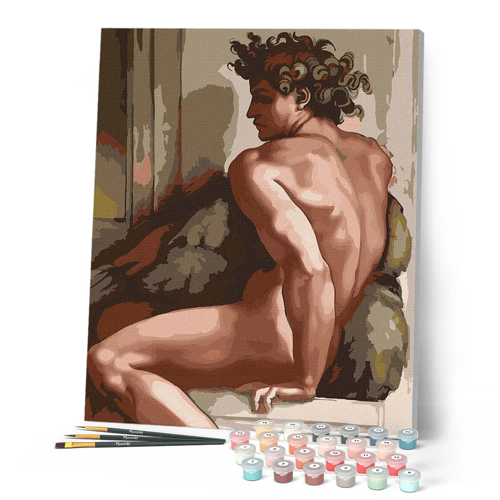 Figured'Art De Ignudi Michelangelo schilderen op nummer 40x50 cm portret