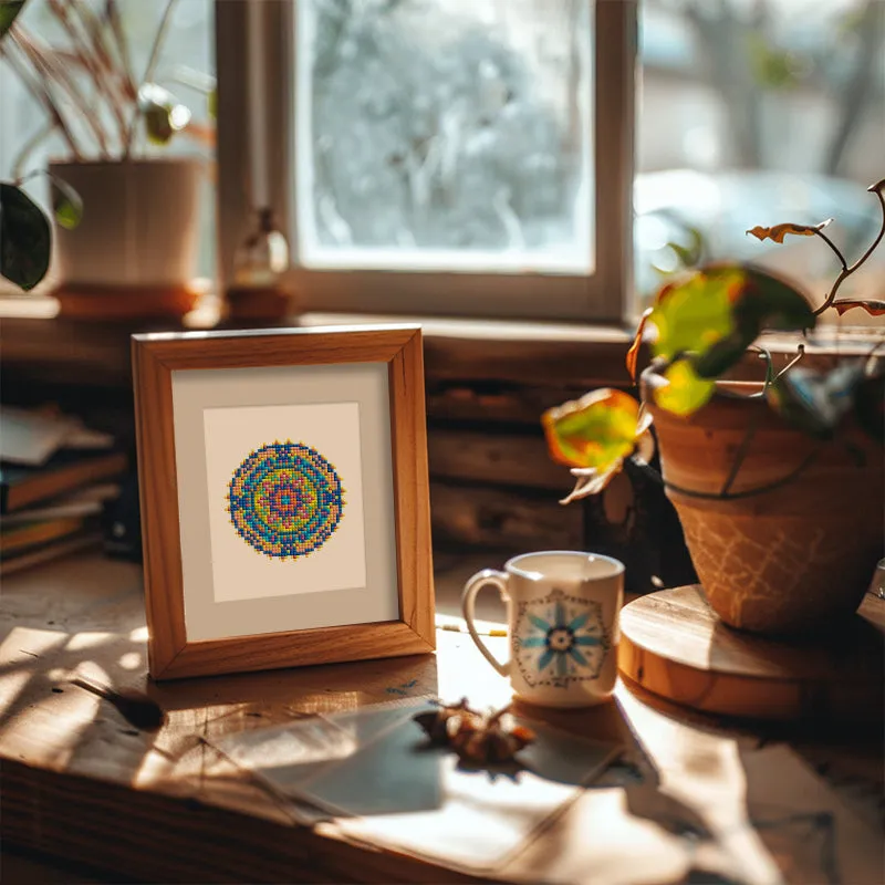 Figured'Art Kristallen Mandala's diamond painting 15x20cm 4 stuks
