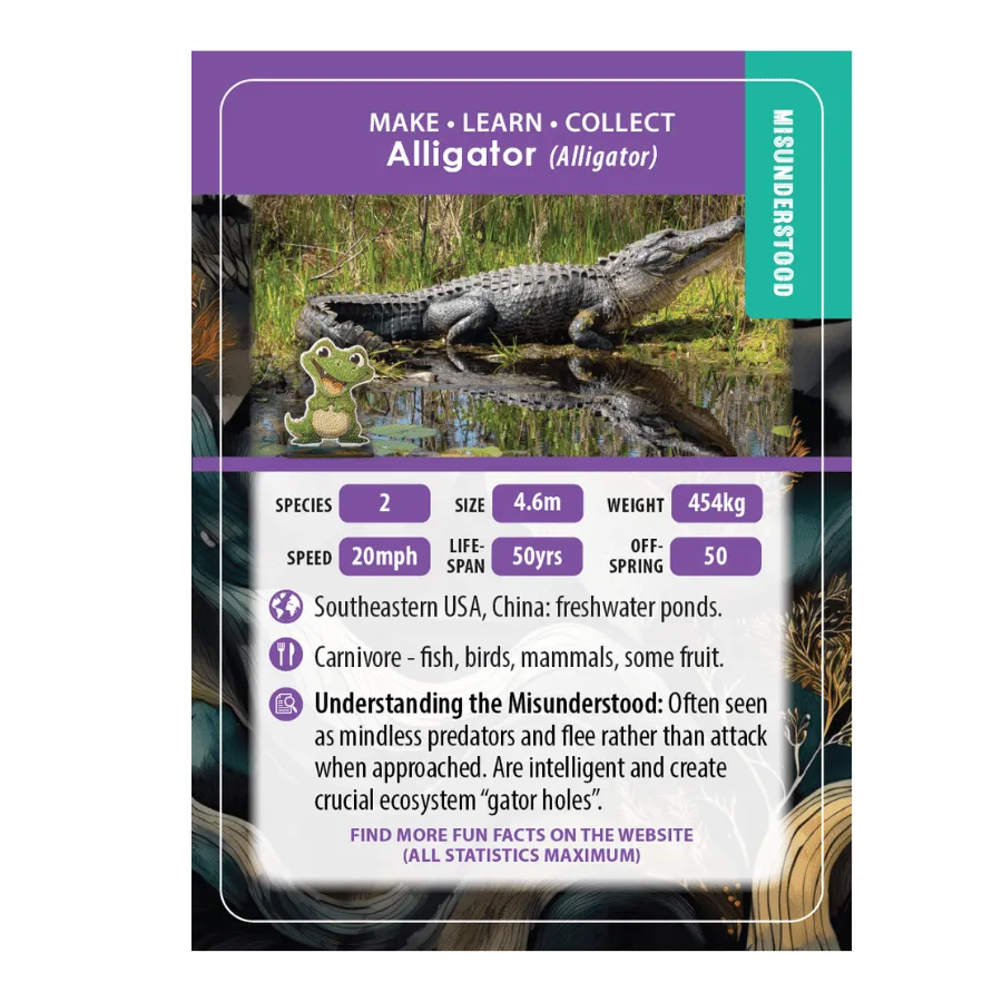 Craft Buddy Crystal Art Wildlife Buddies Alligator diamond painting figuur