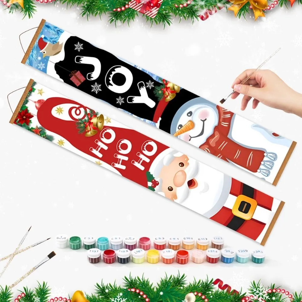 Figured'Art HO HO HO Schilderen op Nummer Deurbanners 20x120cm Kerst