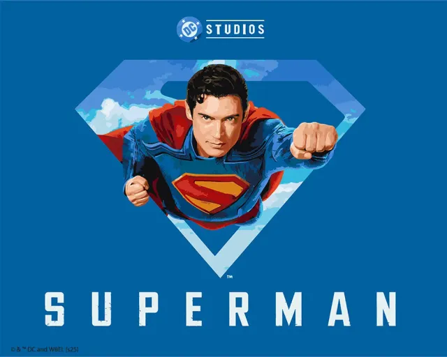 Figured'Art Superman S-schild schilderen op nummer 40x50 cm