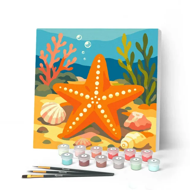 Figured'Art Zeester mini schilderen op nummer 20x20 cm eenvoudig