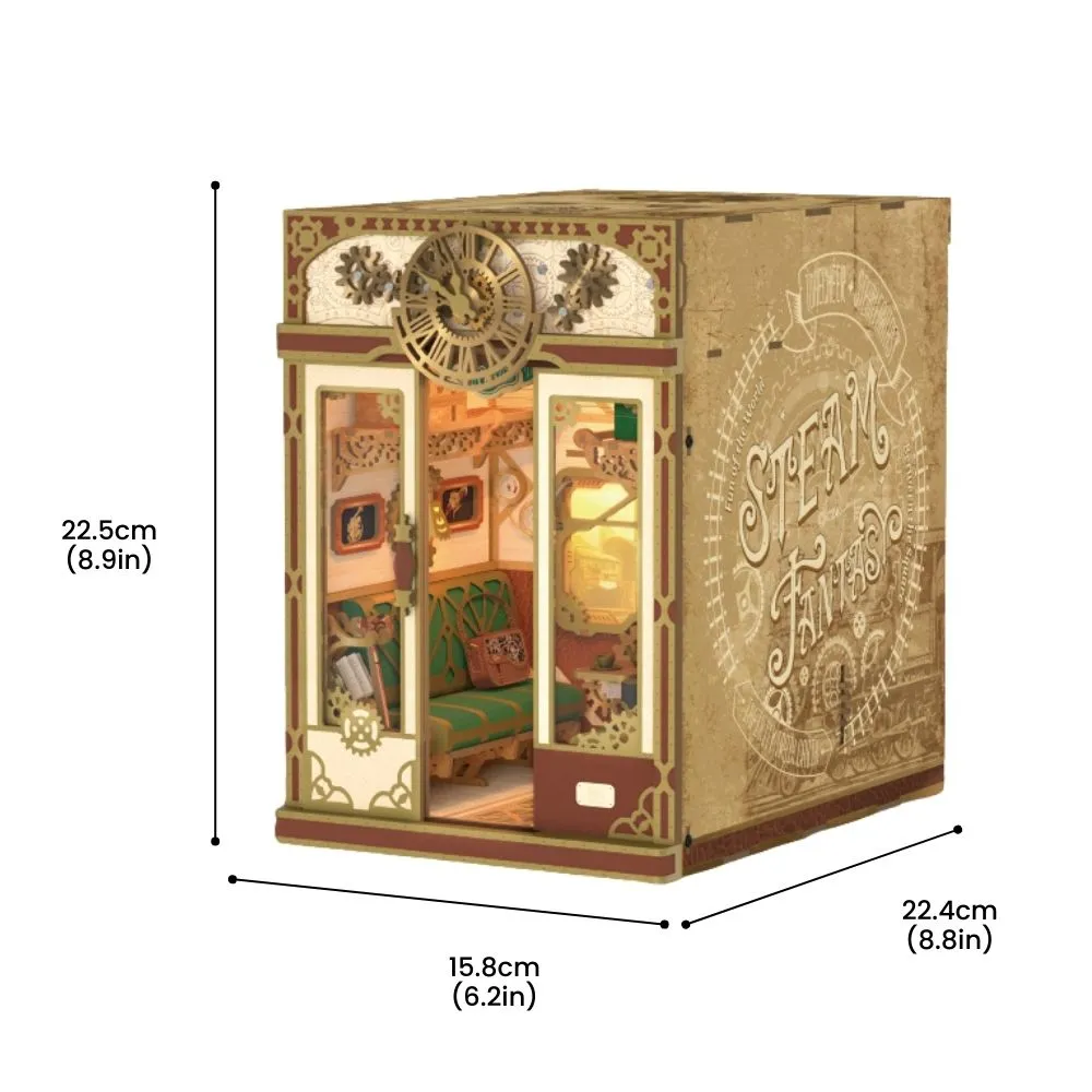 Figured'Art Stoomfantasie book nook 22cm led 436 delen