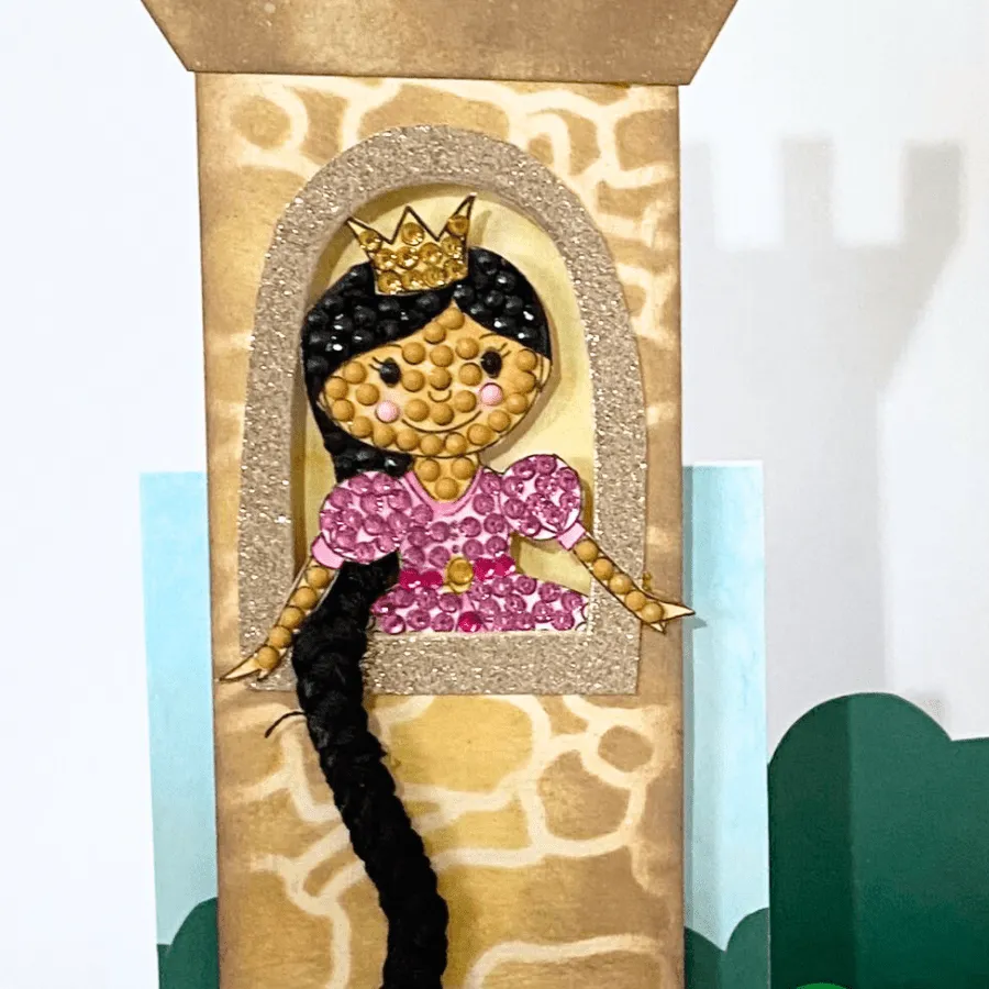 Craft Buddy Princess Crystal Art stempelset A6 prinses 7 stuks
