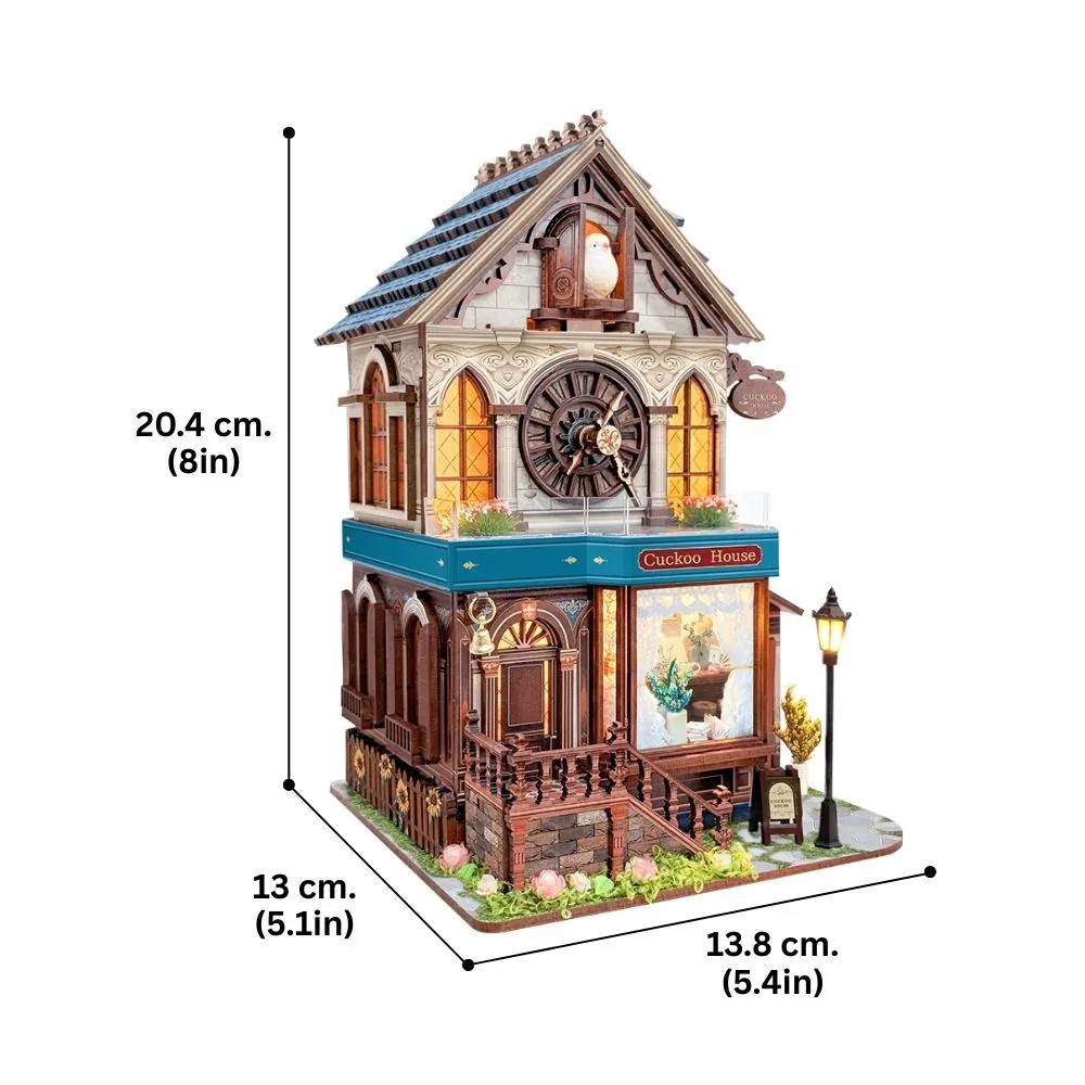 Figured'Art Koekoekshuis miniatuurhuisje 201 stuks met verlichting