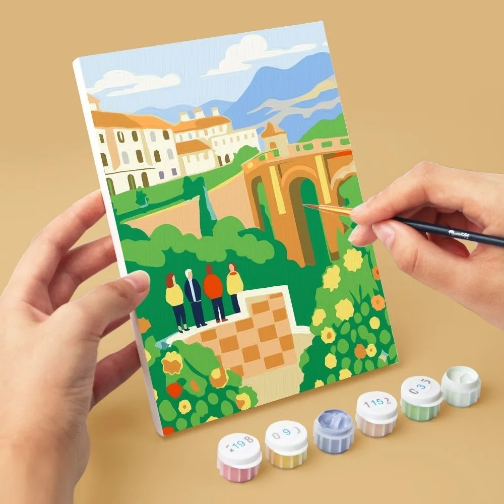 Figured'Art Mini Schilderen op Nummer Europese Steden 15x20cm 6 stuks