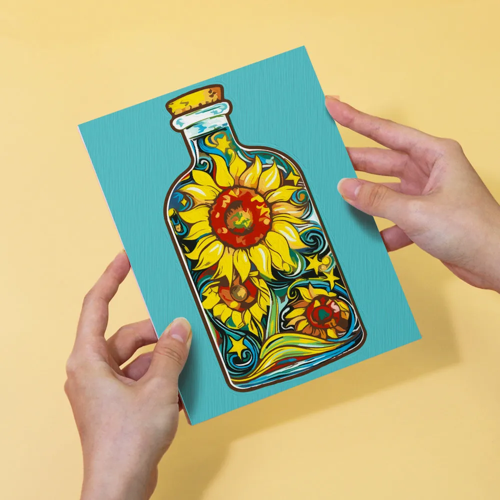 Figured'Art Mini Serie Magische Glazen Flessen schilderen op nummer 15x20cm