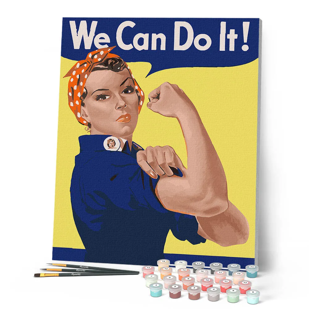 Figured'Art We Can Do It! schilderen op nummer 40x50 cm eenvoudig