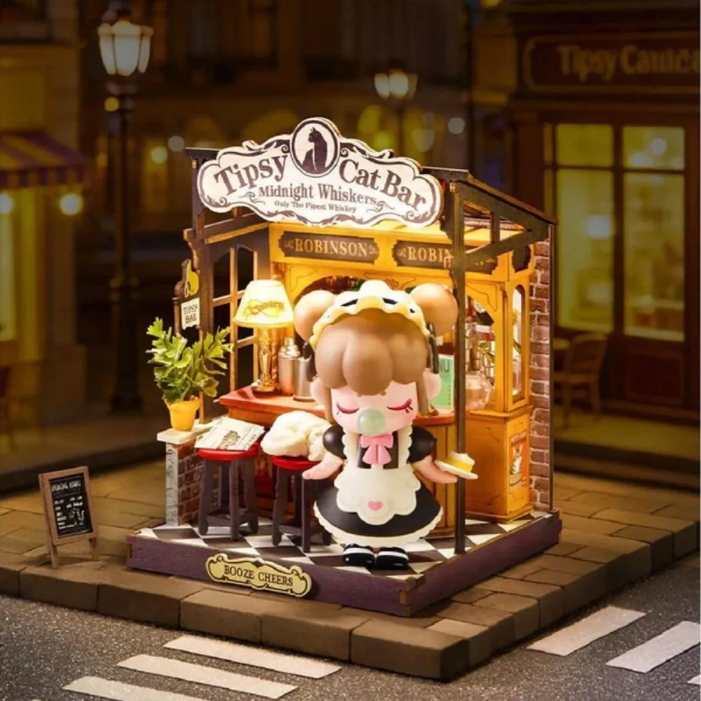 Figured'Art Tipsy Kattenbar 3D Puzzel Miniatuurhuisje 136 Stukjes