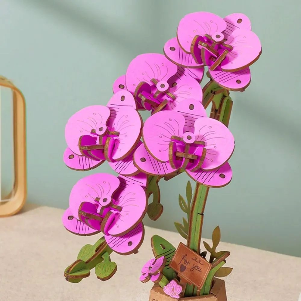 Figured'Art Paarse Mottenorchidee 3D puzzel 102 stukjes