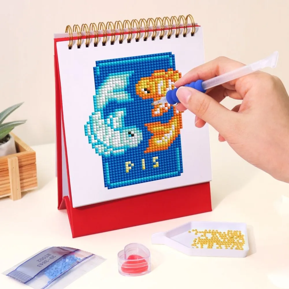 Figured'Art Sterrenbeelden Diamond Painting Kalender 2026 12 vellen