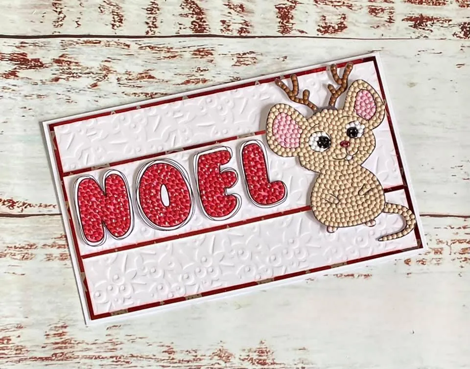 Craft Buddy Crystal Art Squeak the Mouse stempels A6 6 stuks