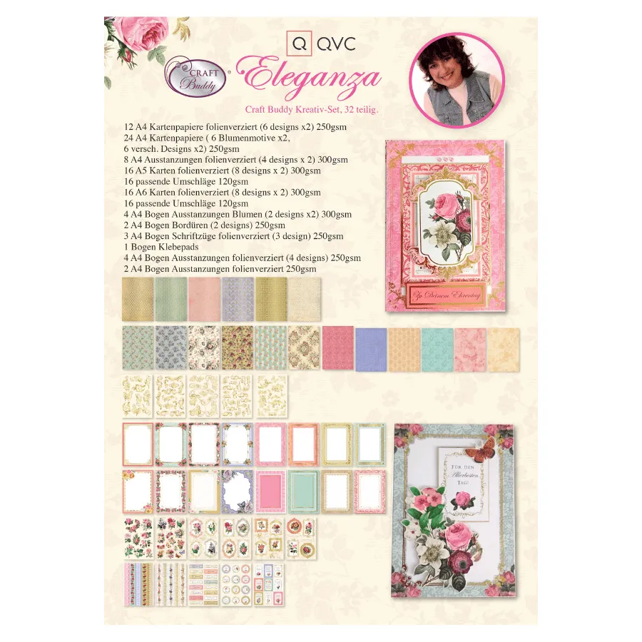 Craft Buddy Eleganza kaarten maken set 32 stuks